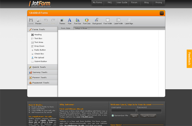 Jotform.com 15 Nice Solutions for Free Contact Form Services